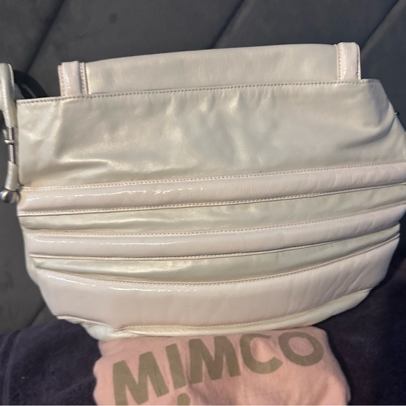 Mimco leather pearl white bag a must see very eloquent - Picture 7 of 11